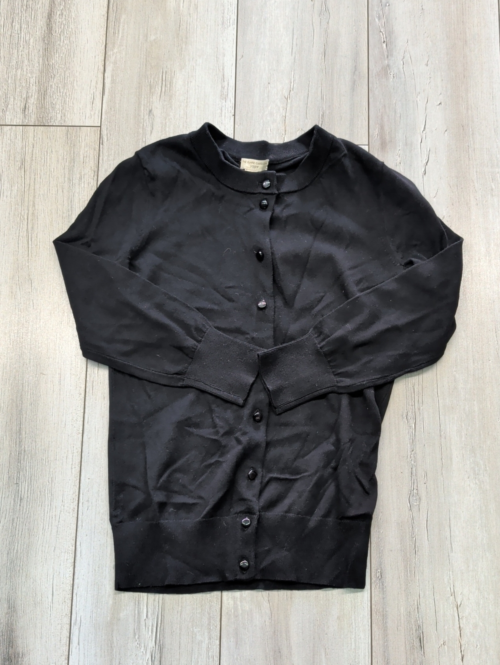 Black Women's Button-Front Sweater Cardigan